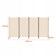 VEVOR 4-PANEL FOLDING ROOM DIVIDER PREMIUM BEIGE