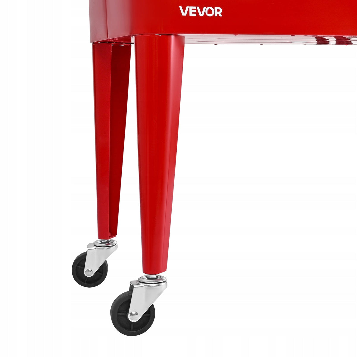 VEVOR 75.71L COOLER CART FOR 50 BOTTLES 110 CANS STRONG RED