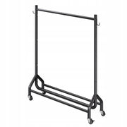 VEVOR PROFESSIONAL ROLLING CLOTHES RACK WITH ROD AND HOOKS 90KG
