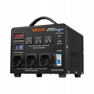 VEVOR 3000VA STEP-UP/STEP-DOWN VOLTAGE CONVERTER 110V 220V