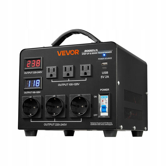 VEVOR 3000VA STEP-UP/STEP-DOWN VOLTAGE CONVERTER 110V 220V