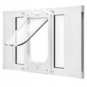 VEVOR CAT FLAP ADJUSTABLE 584-711 MM ALUMINIUM WHITE STRONG