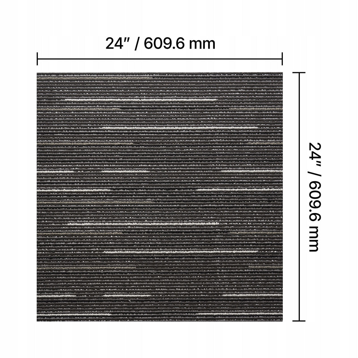VEVOR CARPET TILES 609X609X6 MM 24 PCS GREY MODULAR PREMIUM FLOORING