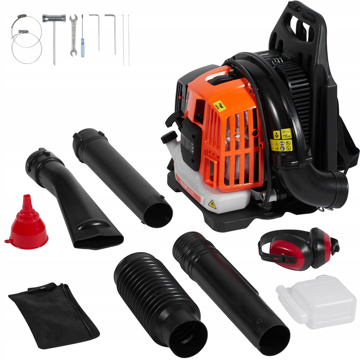 VEVOR 63CC 2-Stroke Gasoline Backpack Leaf Blower Powerful
