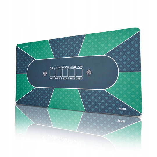 VEVOR POKER MAT 180X90 CM BEST FOR 6-8 PLAYERS STABLE AND EASY