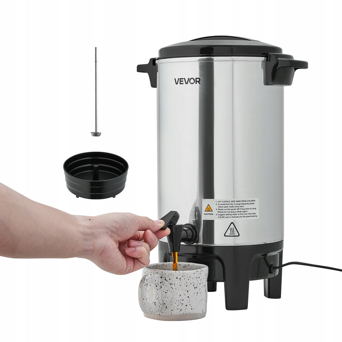 VEVOR 6L COFFEE MAKER 40 CUPS HOT BEVERAGE DISPENSER