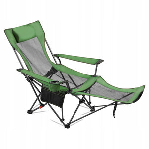 VEVOR FOLDING CAMPING CHAIR WITH 4 ADJUSTMENTS STRONG LIGHTWEIGHT GREEN