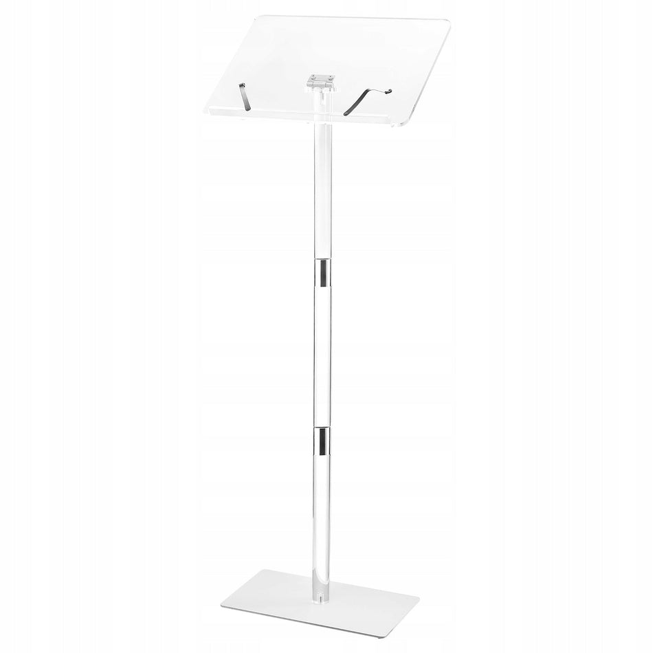 VEVOR ACRYLIC LECTERN 1.22M PORTABLE LAPTOP DESK WITH CLIPS SOLID