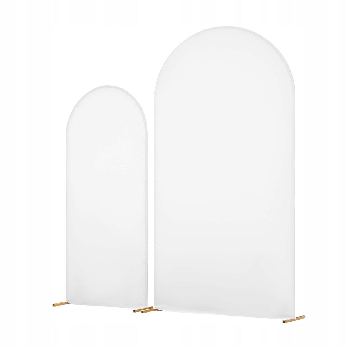 VEVOR WEDDING ARCH SET OF 2 2.2M AND 1.8M GOLD STABLE BACKDROP STAND