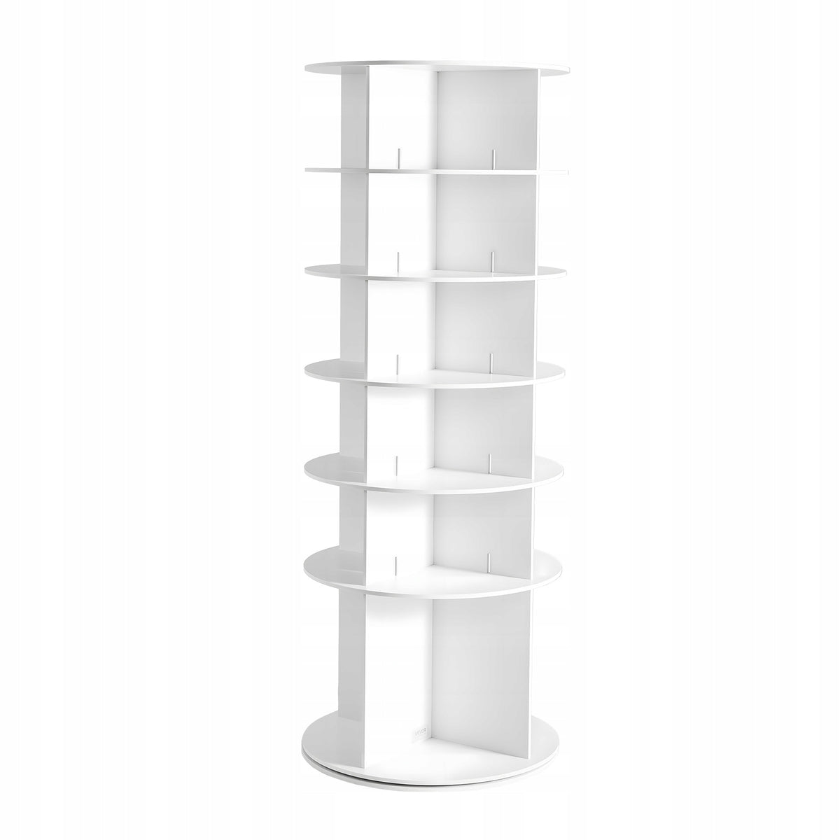 SOLID VEVOR 360 ROTATING SHOE RACK 6 TIERS FOR 24 PAIRS WHITE