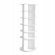 SOLID VEVOR 360 ROTATING SHOE RACK 6 TIERS FOR 24 PAIRS WHITE