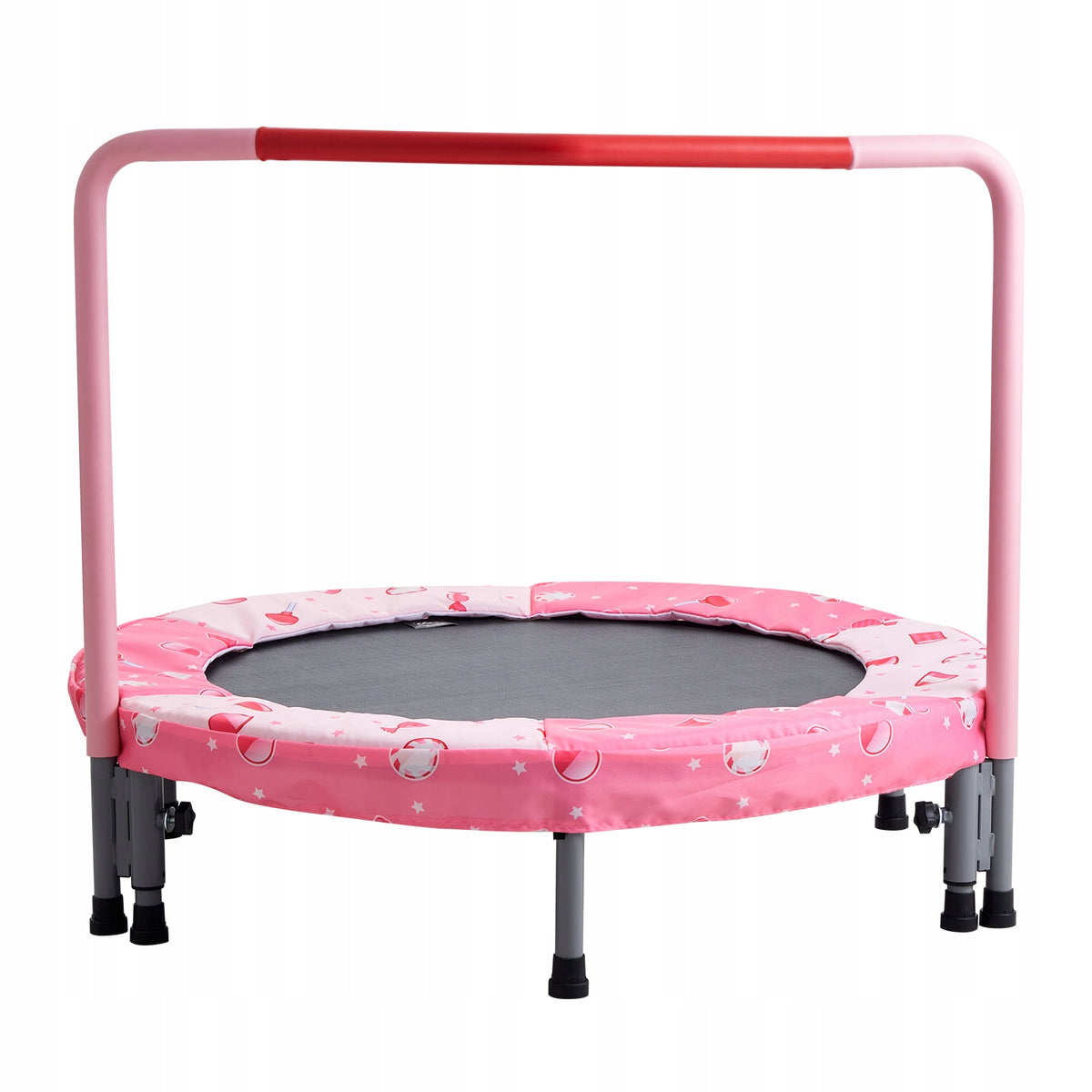 VEVOR 91.44 CM FOLDABLE KIDS TRAMPOLINE WITH HANDLE, RED - BEST