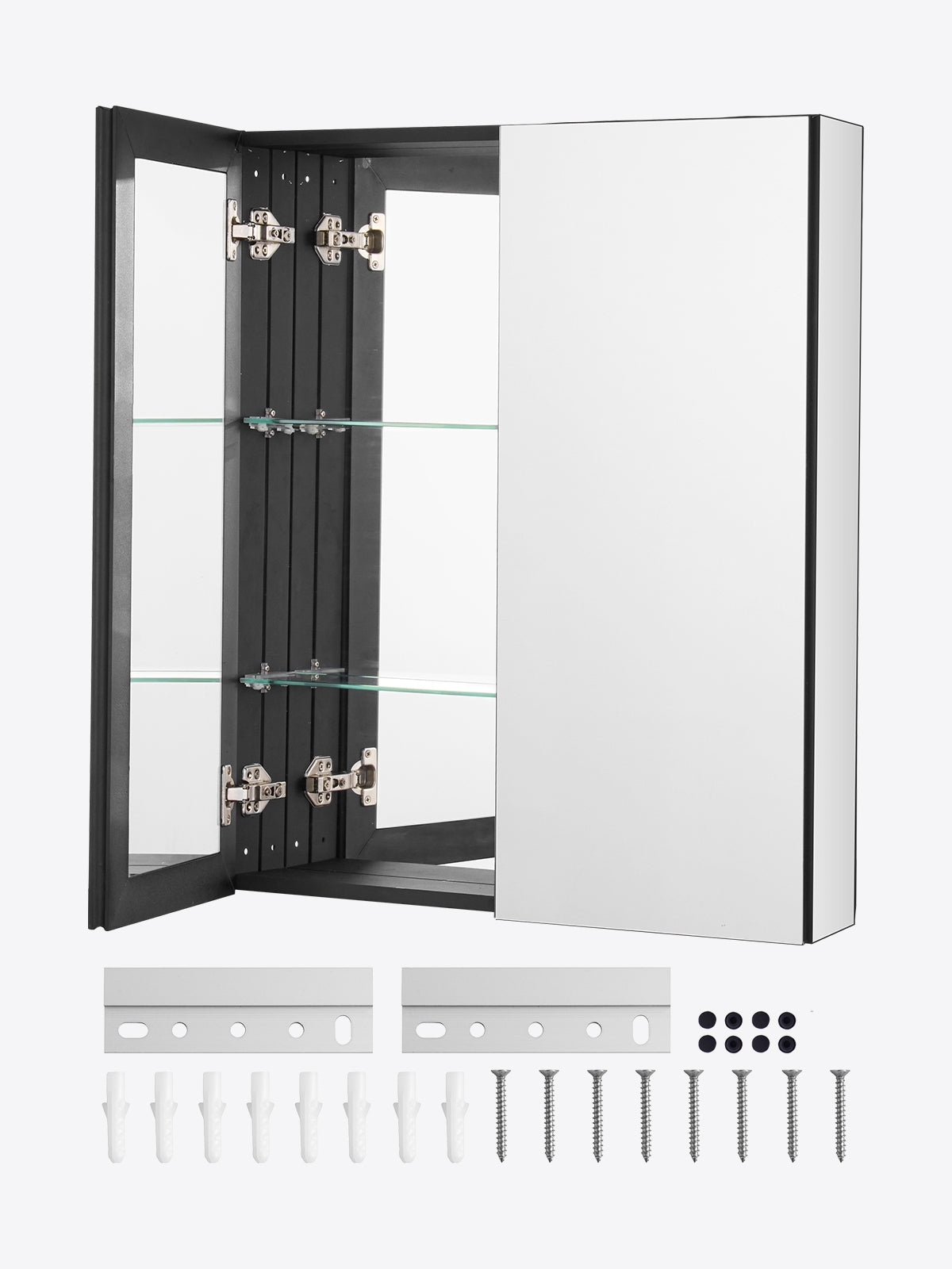 PROFESSIONAL MEDICINE CABINET WITH MIRROR VEVOR 662X135X762 MM 2 SHELVES