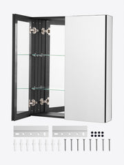 PROFESSIONAL MEDICINE CABINET WITH MIRROR VEVOR 662X135X762 MM 2 SHELVES