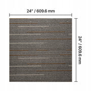 VEVOR CARPET TILES 609.6X609.6X6MM 24 PCS STRONG MODULAR SET