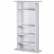 PROFESSIONAL VEVOR 5-TIER DVD CABINET FOR UP TO 240 CDs WHITE