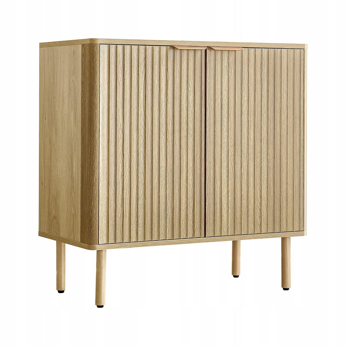 VEVOR KITCHEN CABINET WITH 2 SHELVES RIBBED MEDIEVAL SIDEBOARD