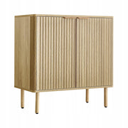 VEVOR KITCHEN CABINET WITH 2 SHELVES RIBBED MEDIEVAL SIDEBOARD