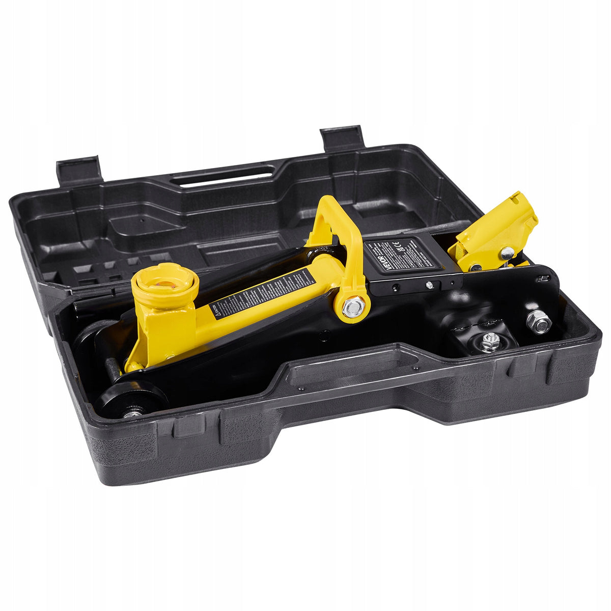 VEVOR LOW-PROFILE 1.5T HYDRAULIC JACK 360-DEGREE WHEELS STURDY AND COMPACT