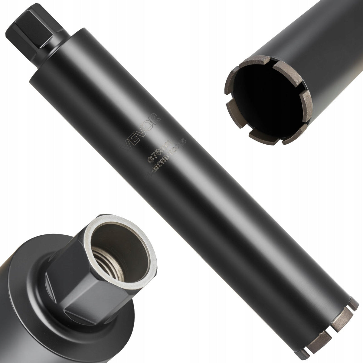 VEVOR PROFESSIONAL 76MM 356MM WET CORE DRILL 1-1 THREAD