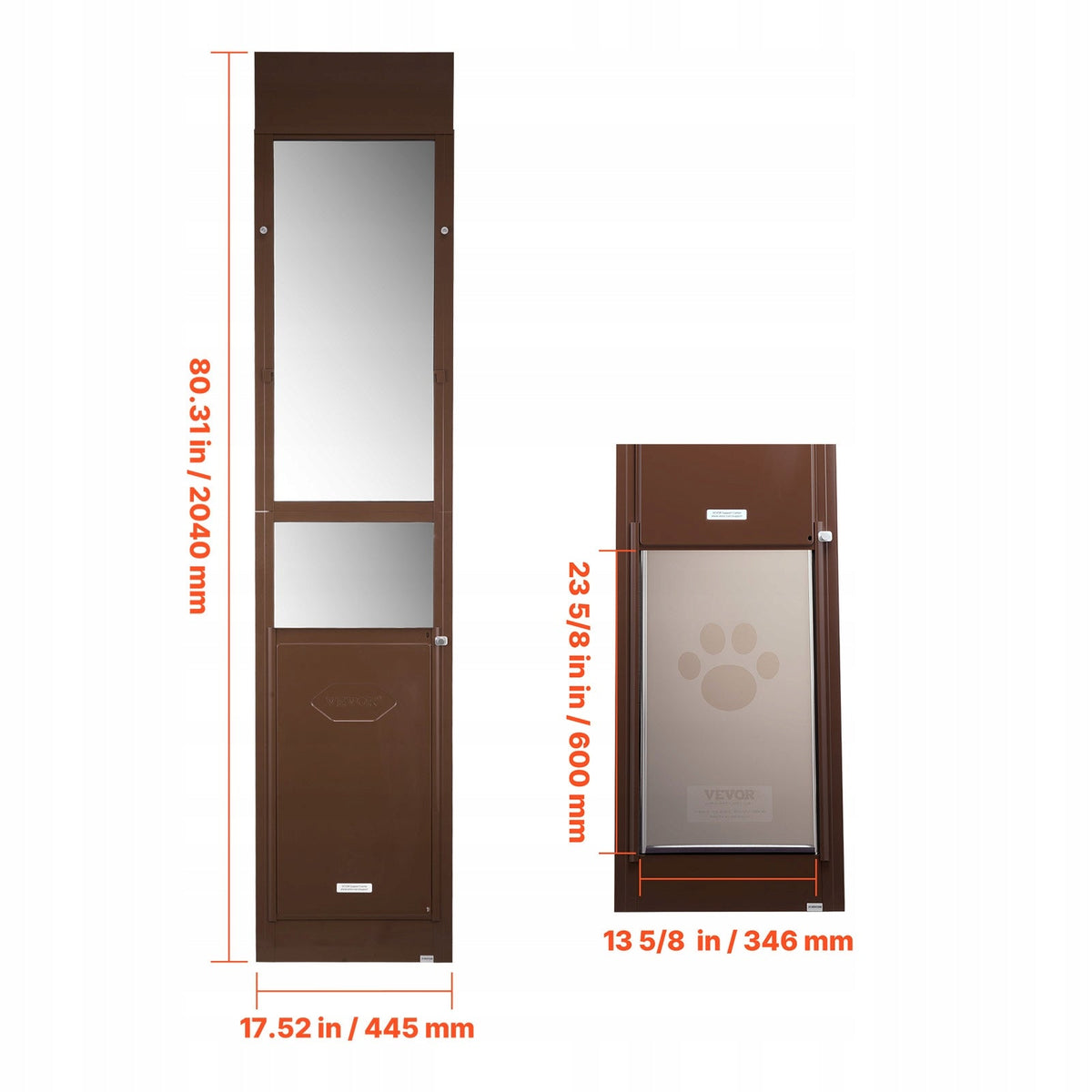 PROFESSIONAL DOG DOOR FOR GLASS SLIDING DOORS VEVOR XL