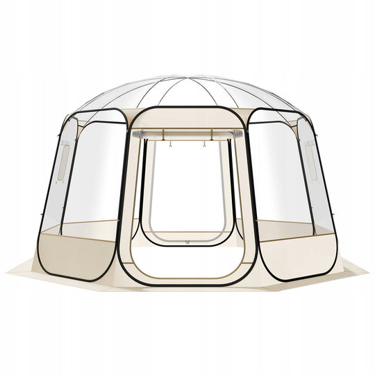 VEVOR POP-UP CAMPING TENT 366X345X220 CM CLEAR STURDY