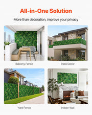 VEVOR ARTIFICIAL PLANT WALL 8 PCS 500X500X50MM 3D PREMIUM COMBINATION
