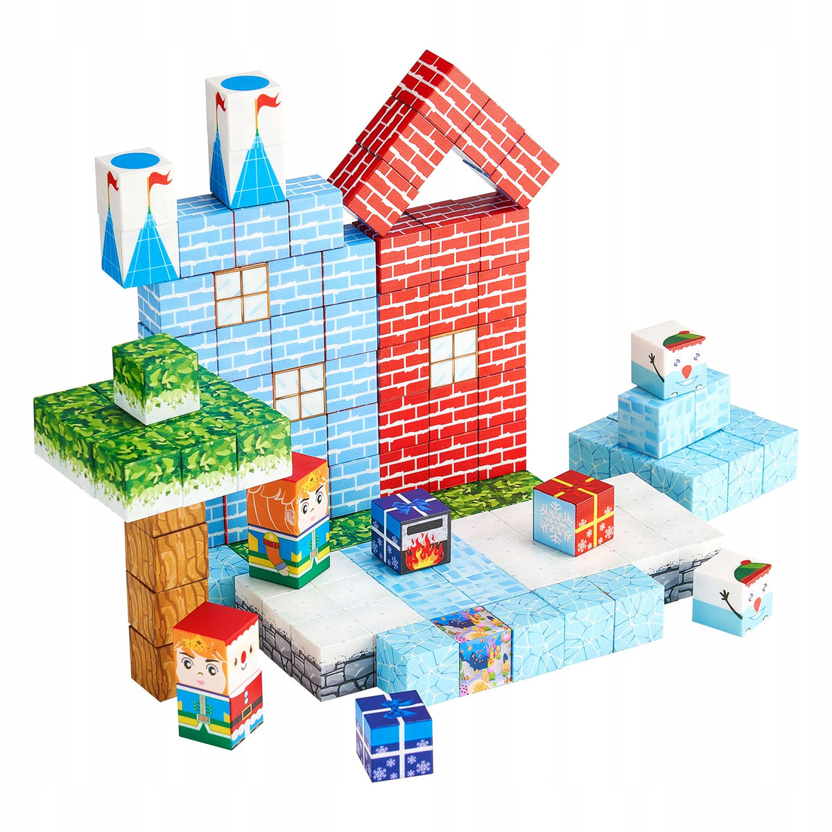PREMIUM MAGNETIC BLOCKS VEVOR 150 PIECES GLACIER CASTLE SET FOR