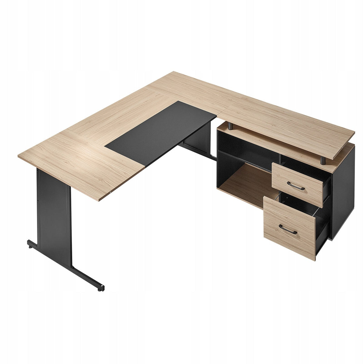 OFFICE DESK VEVOR L SHAPED LARGE DRAWERS STURDY MODERN