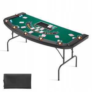 VEVOR 7 Player Foldable Poker Table 183 CM Solid and Comfortable