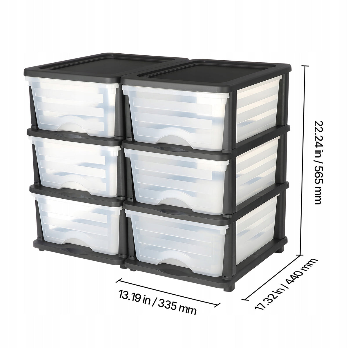 VEVOR TROLLEY WITH 6 DRAWERS MOBILE STORAGE CONTAINER