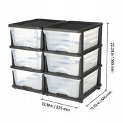 VEVOR TROLLEY WITH 6 DRAWERS MOBILE STORAGE CONTAINER