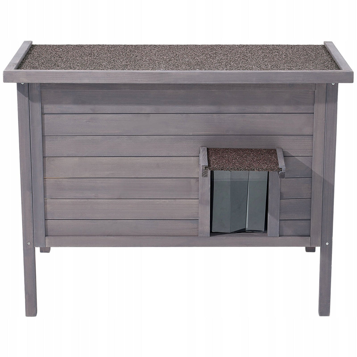 STURDY WOODEN CAT HOUSE VEVOR OUTDOOR 870X535X690 MM GREY