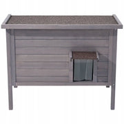 STURDY WOODEN CAT HOUSE VEVOR OUTDOOR 870X535X690 MM GREY