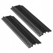 VEVOR CABLE COVER 975 MM HEAVY DUTY 7938 KG AXLE LOAD CAPACITY 2 CHANNELS BLACK