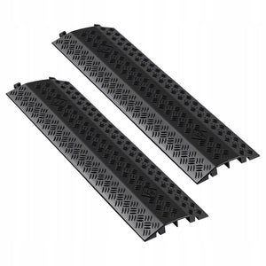 VEVOR CABLE COVER 975 MM HEAVY DUTY 7938 KG AXLE LOAD CAPACITY 2 CHANNELS BLACK