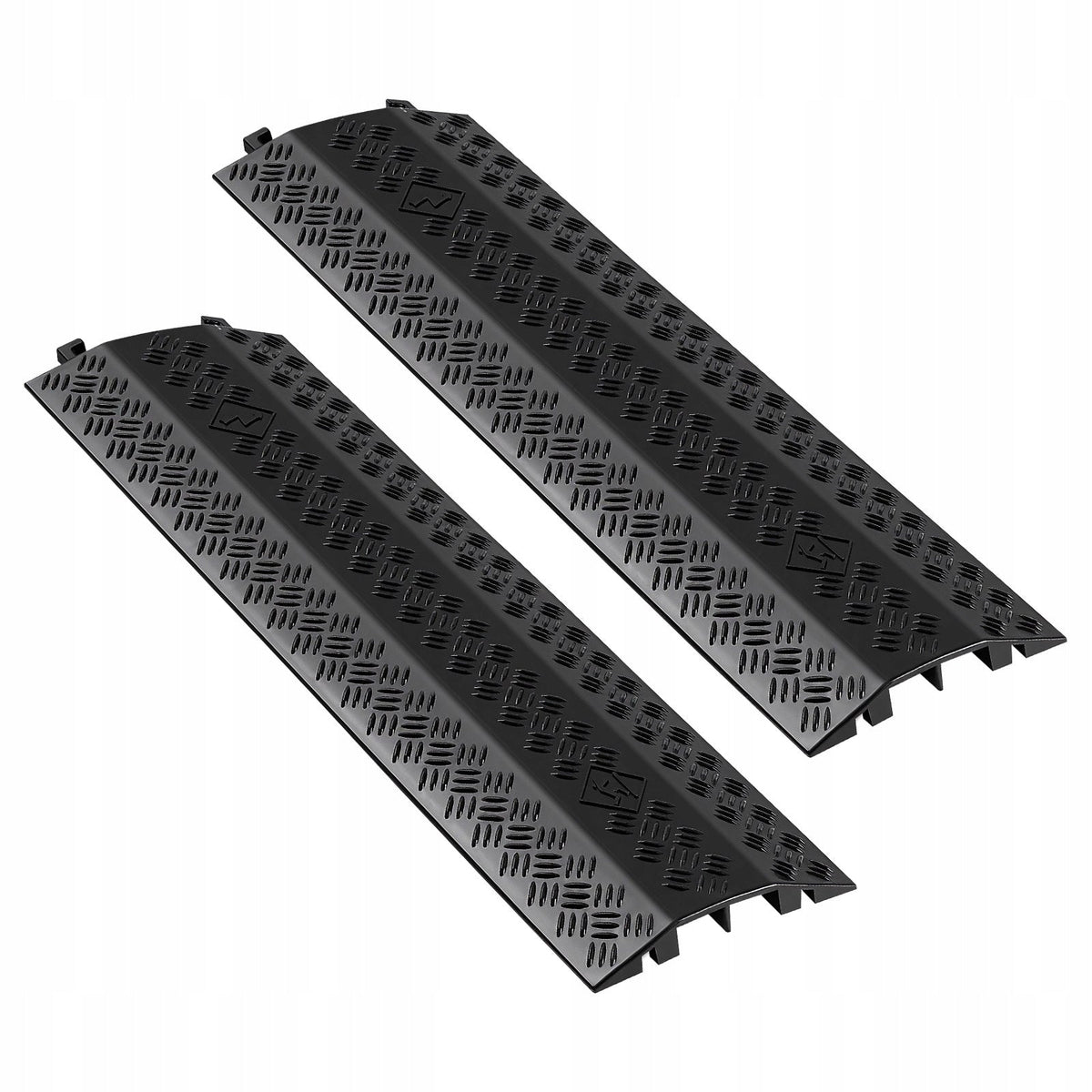 VEVOR CABLE COVER 975 MM HEAVY DUTY 7938 KG AXLE LOAD CAPACITY 2 CHANNELS BLACK