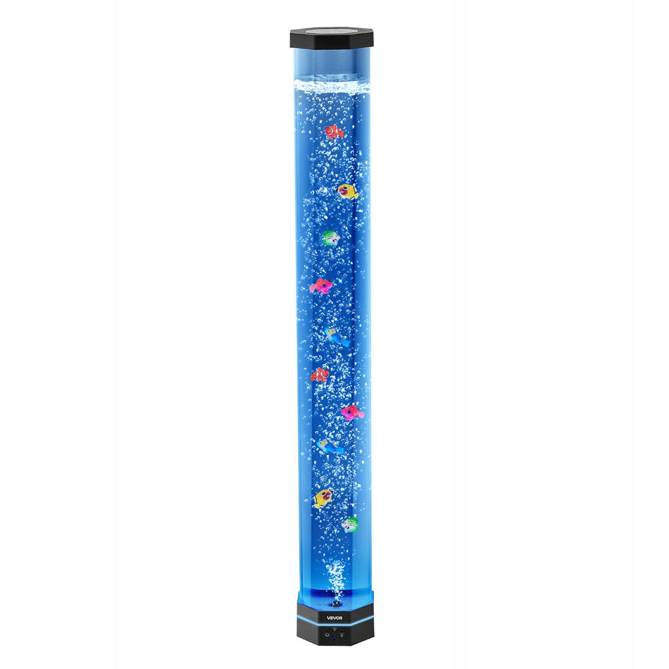 VEVOR BUBBLE LAMP 100 CM WITH 10 FLOATING FISH 16 COLORS REMOTE