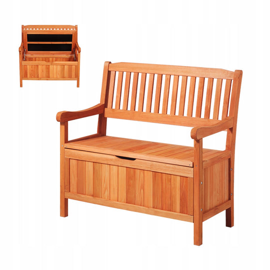 VEVOR GARDEN BENCH WITH STORAGE WOODEN 320KG PREMIUM