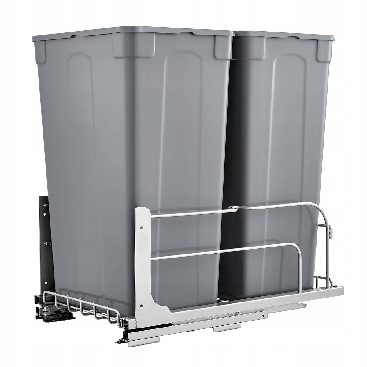 VEVOR PULL-OUT TRASH CAN DOUBLE 50 QT X 2 HEAVY DUTY KITCHEN BIN SOFT