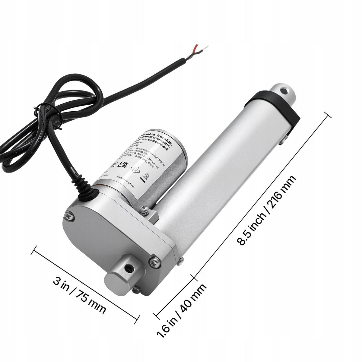 VEVOR 12V 101.6MM 15MM S IP54 PREMIUM HEAVY DUTY LINEAR ACTUATOR
