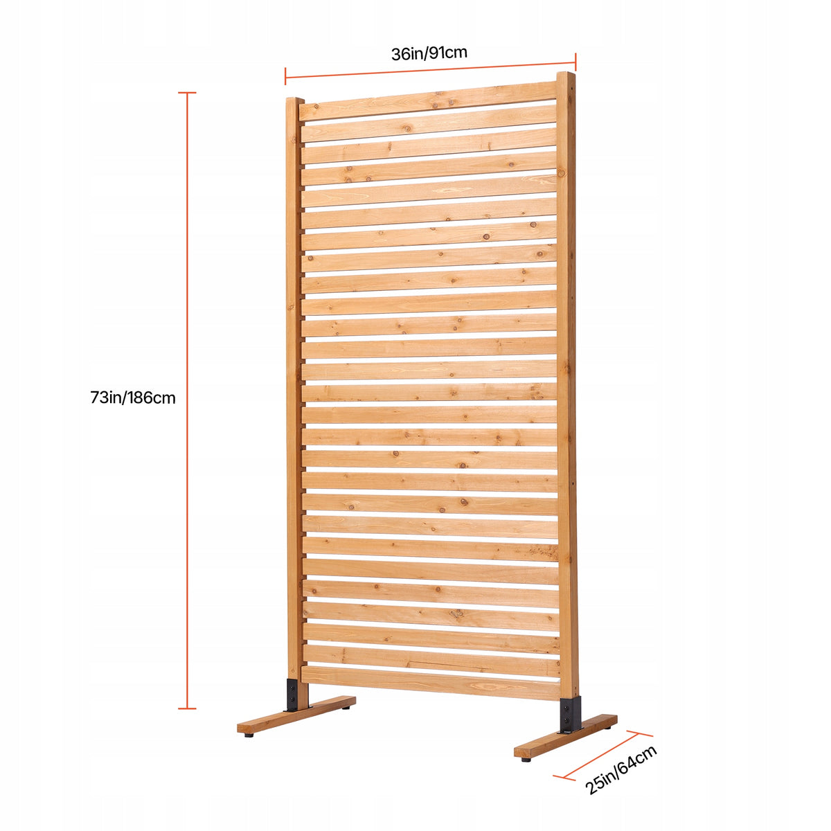 VEVOR Wooden Room Divider 91X63X187 CM Solid Top Quality
