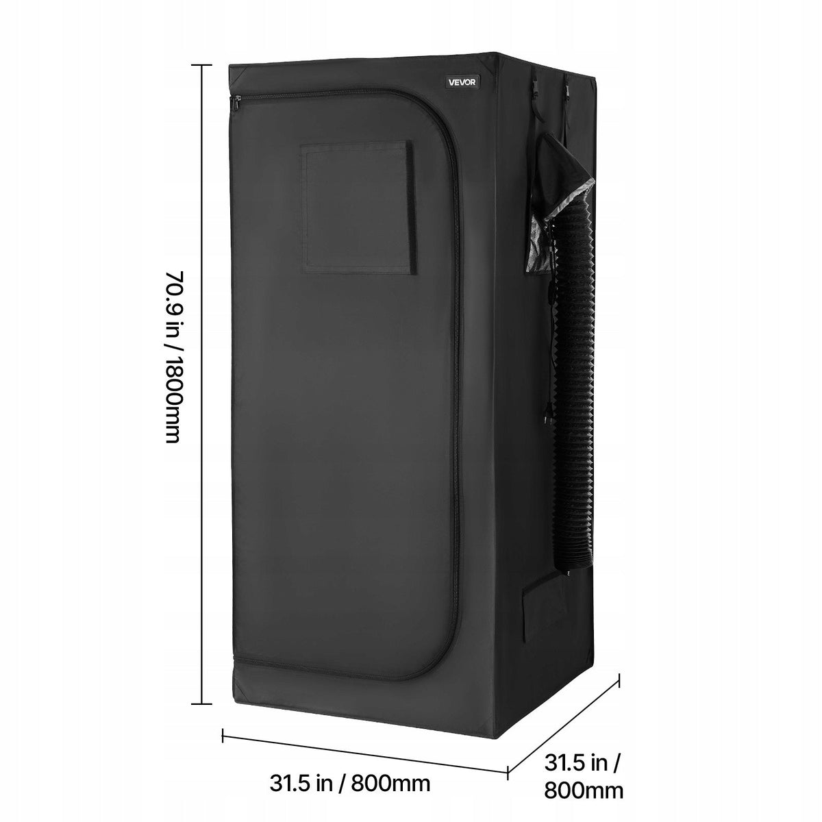 PROFESSIONAL PLANT GROW TENT VEVOR 80X80X180 CM LED 150W