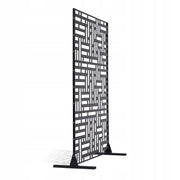 VEVOR METAL PRIVACY SCREEN 120X50.8X193CM STURDY OUTDOOR BLACK