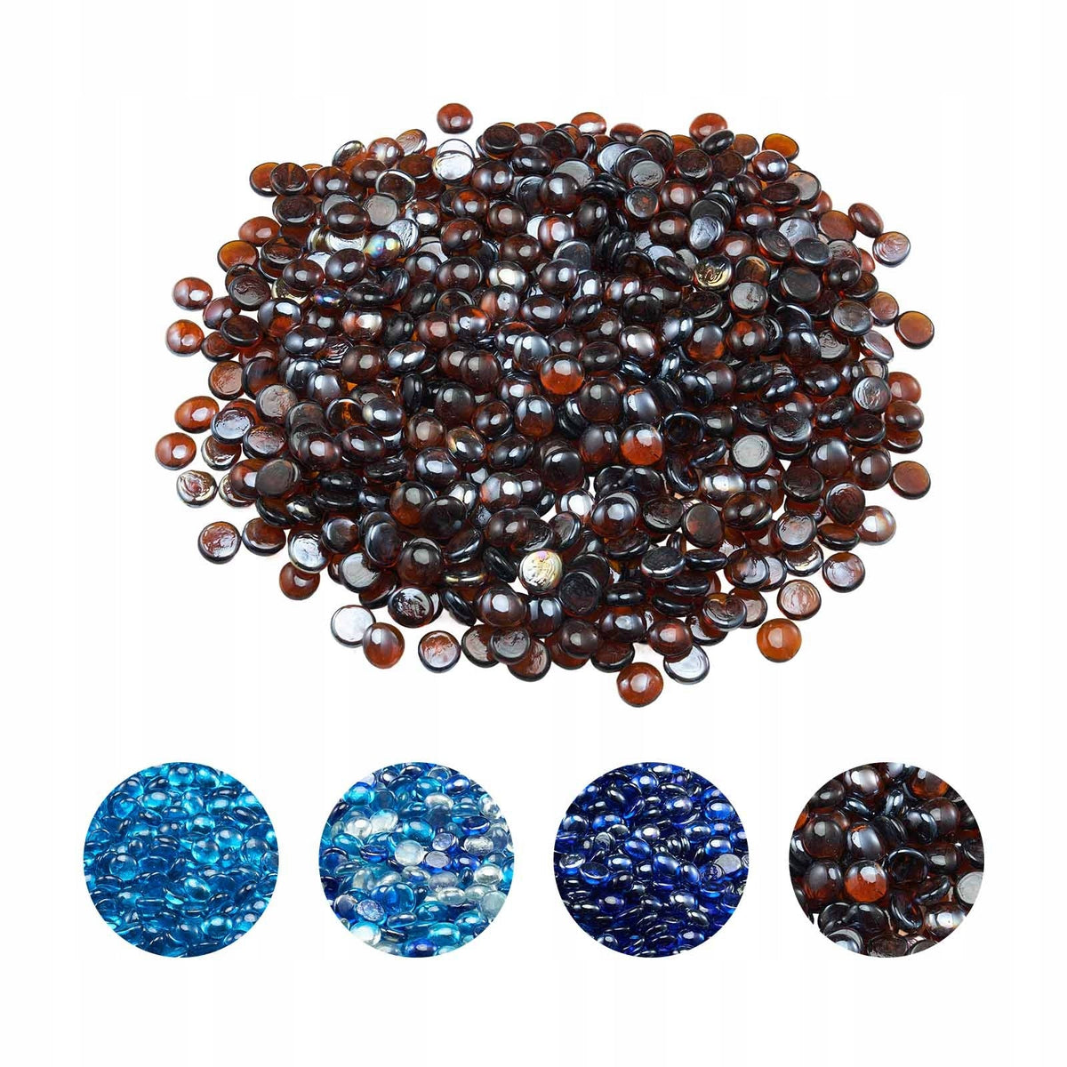 VEVOR FIRE GLASS 4.5 KG HIGH-STRENGTH GLASS STONES