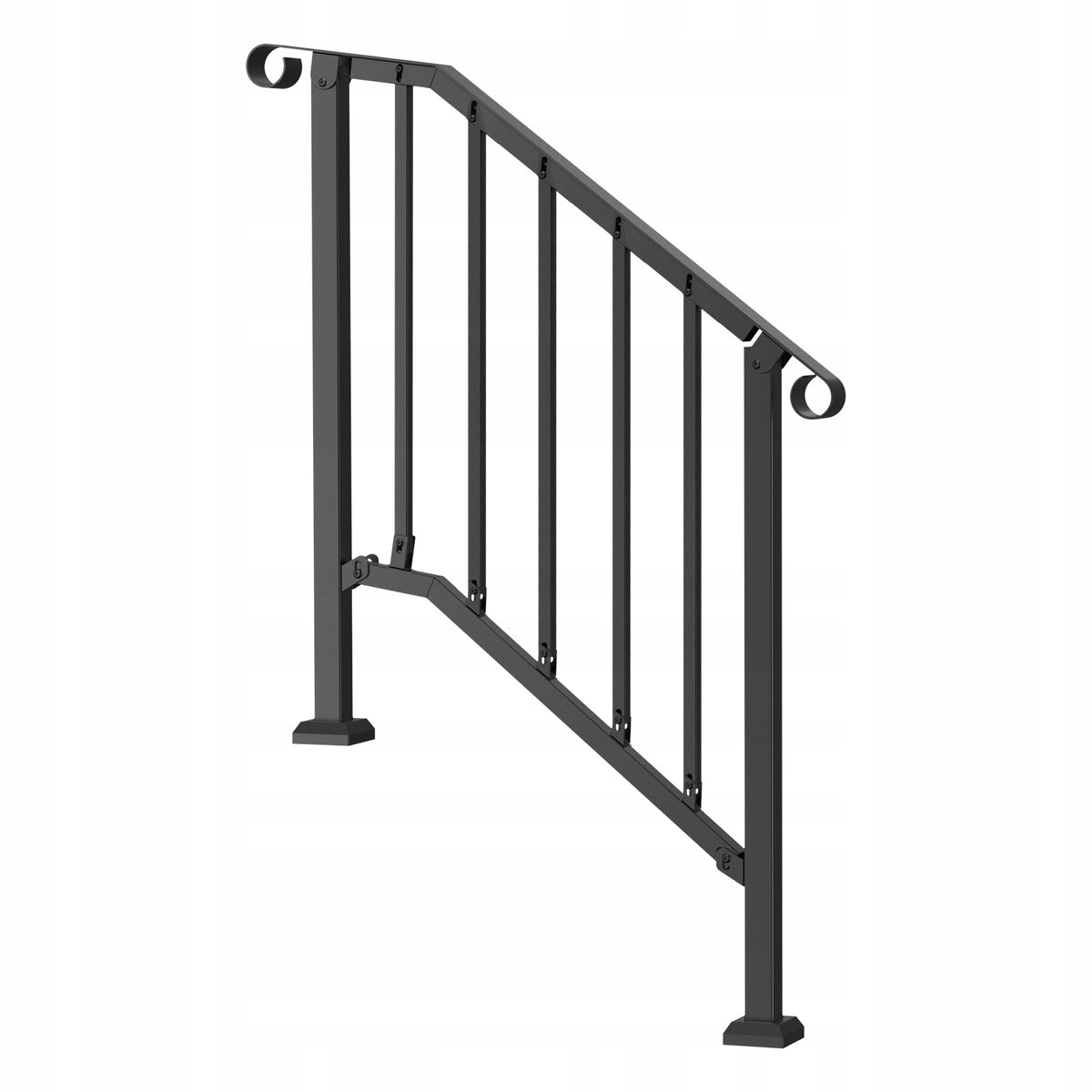 VEVOR 2-3 STEP OUTDOOR STAIR RAILING HEAVY-DUTY STEEL KIT