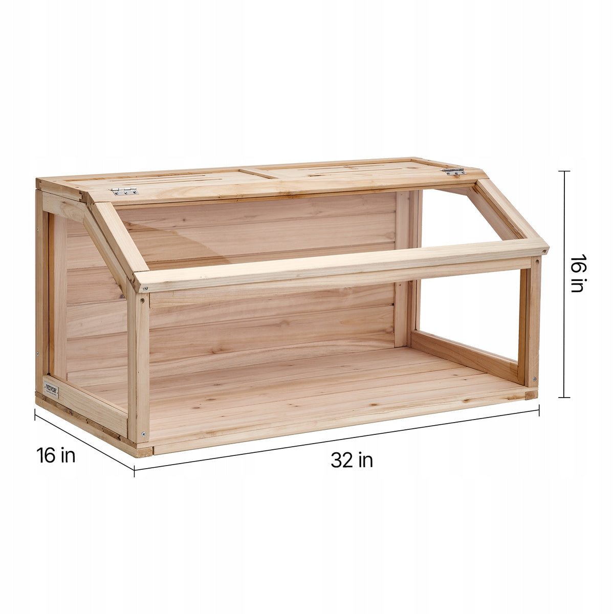 VEVOR WOODEN HAMSTER CAGE WITH NEST AND 270-DEGREE VIEW NATURAL