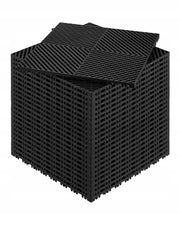 VEVOR MODULAR DRAINAGE MAT 24 PCS 415X415MM STRONG INTERLOCKING SYSTEM PP