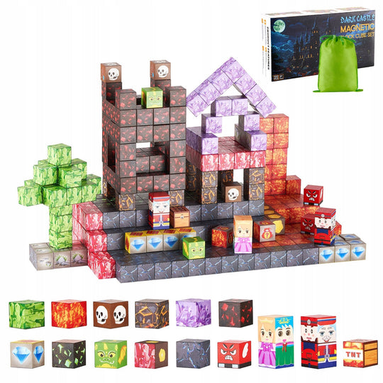 VEVOR MAGNETIC BUILDING BLOCKS 100 PIECES DARK PREMIUM SET