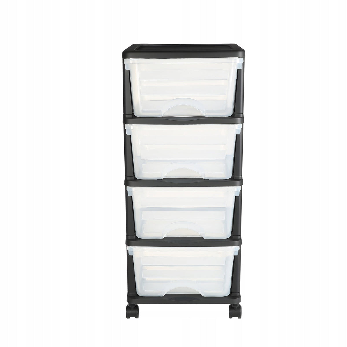 VEVOR CART WITH DRAWERS 4 DRAWERS 17L PLASTIC CABINET ON WHEELS STRONG